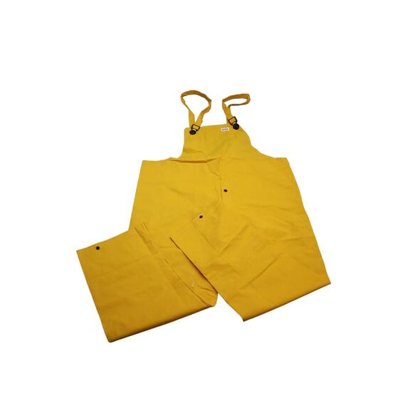 Neese Overall Pants Mens XL Yellow Workwear Waterproof Deluxe Rain Overalls - Picture 1 of 16